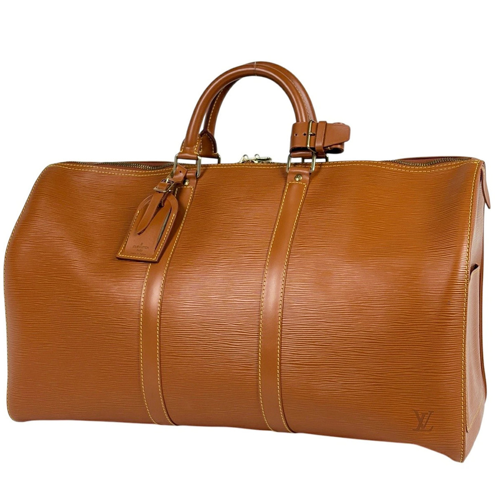 Louis Vuitton Keepall Boston Bag Epi Leather Zipangu Gold Brown